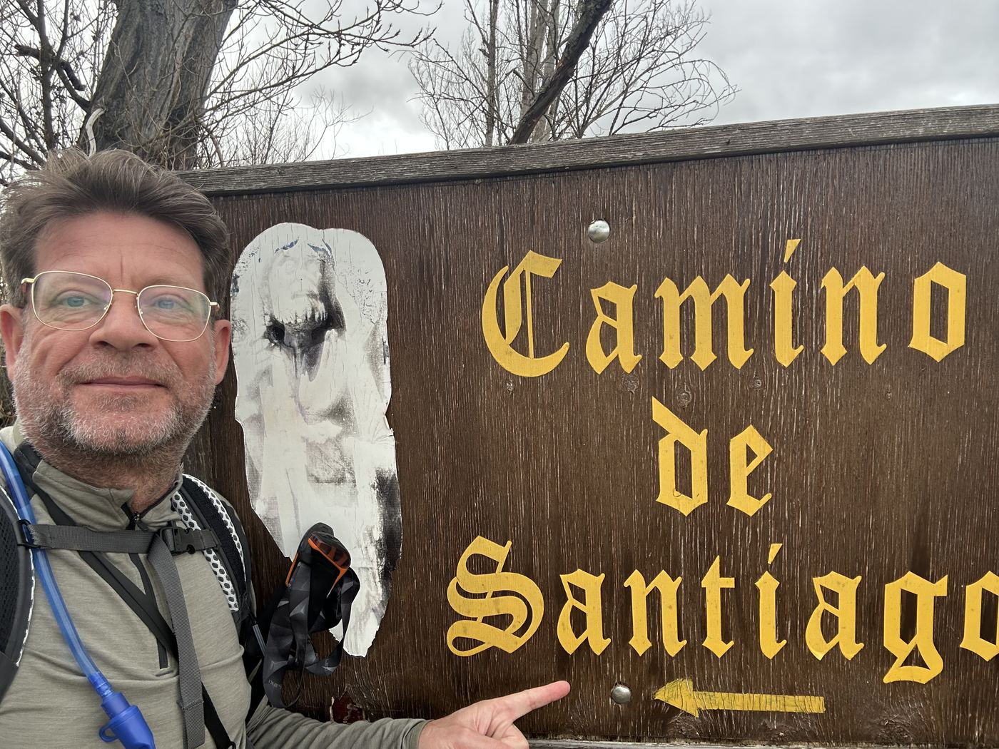 Edwin onderweg op de Camino de Santiago
